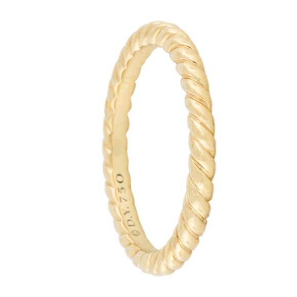 DAVID YURMAN 18K 750 YELLOW GOLD CABLE COLLECTIBLES® STACK RING - Picture 3 of 8